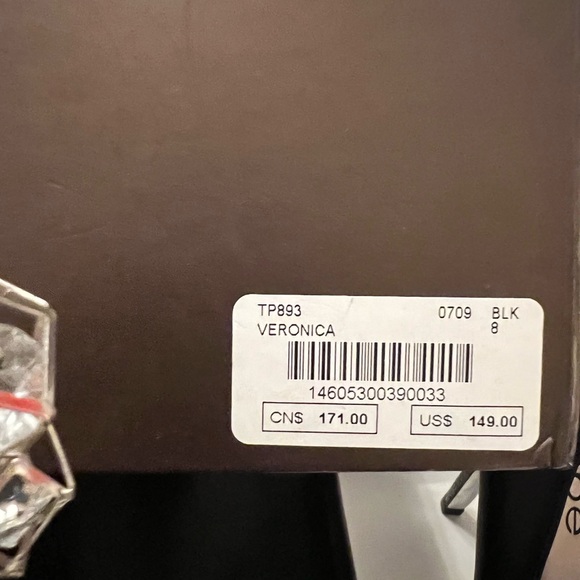 Bebe Black/snakeskin platform Veronica heel - Picture 10 of 10